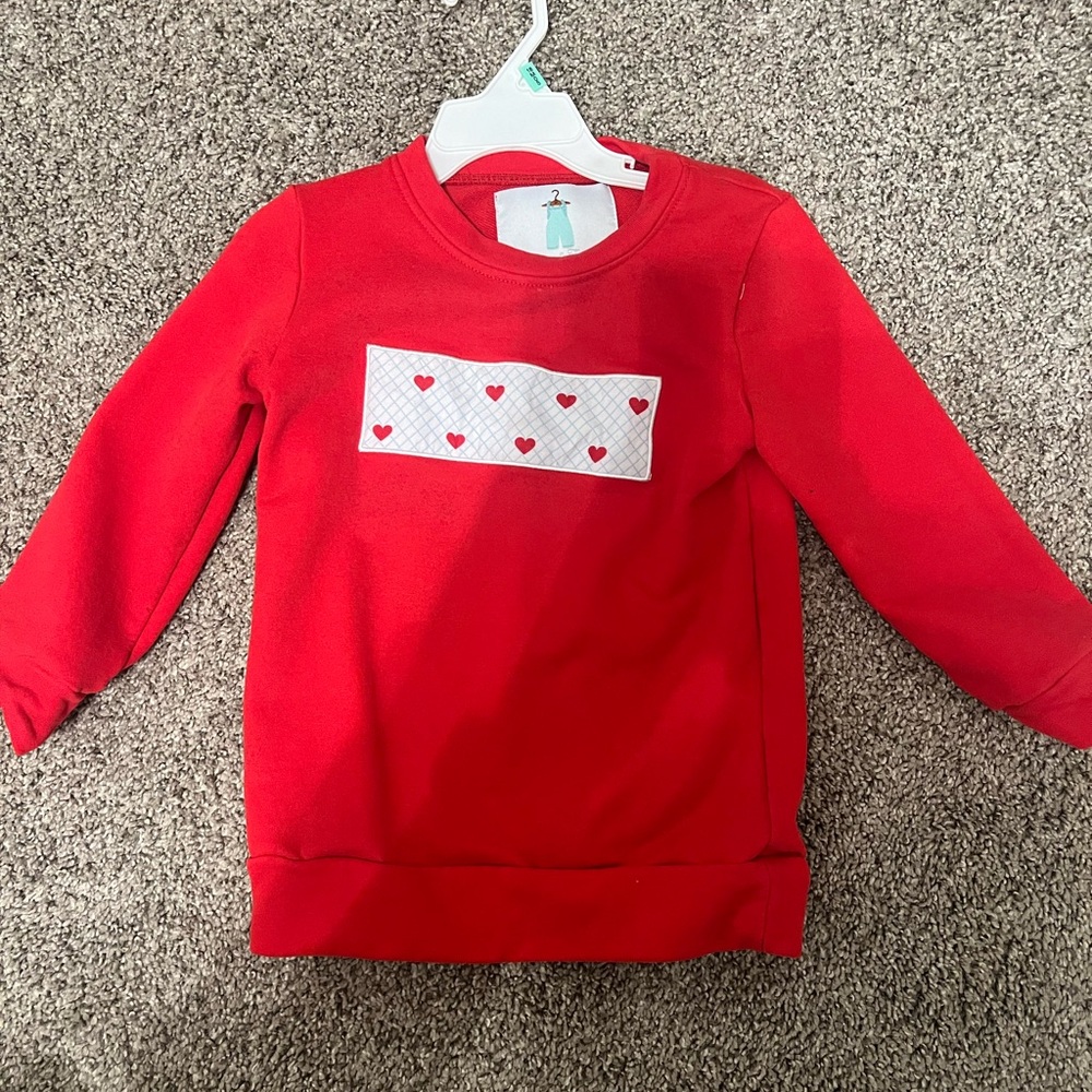 Valentine heart sweatshirt